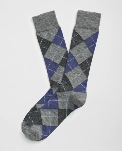 Wool Blend Argyle Socks