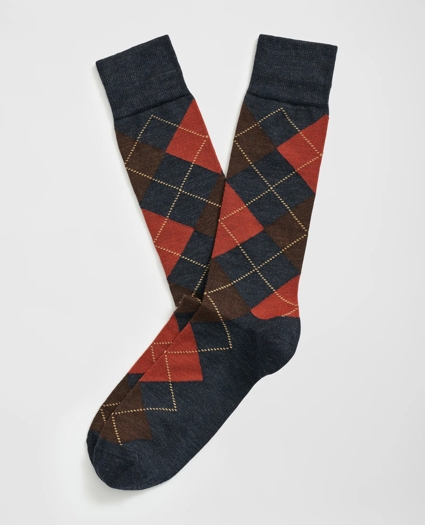 Wool Blend Argyle Socks