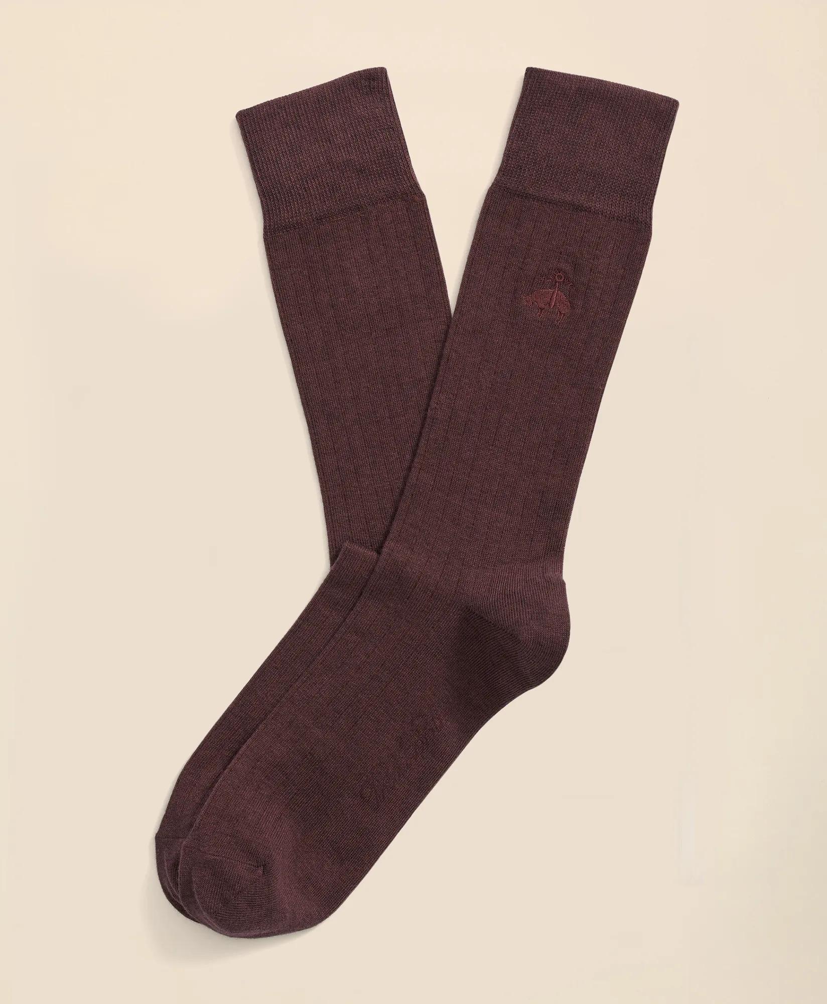 Cotton Blend Ribbed Socks, image 1