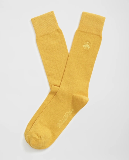 Cotton Blend Ribbed Socks