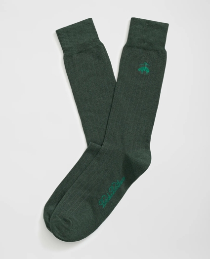 Cotton Blend Ribbed Socks