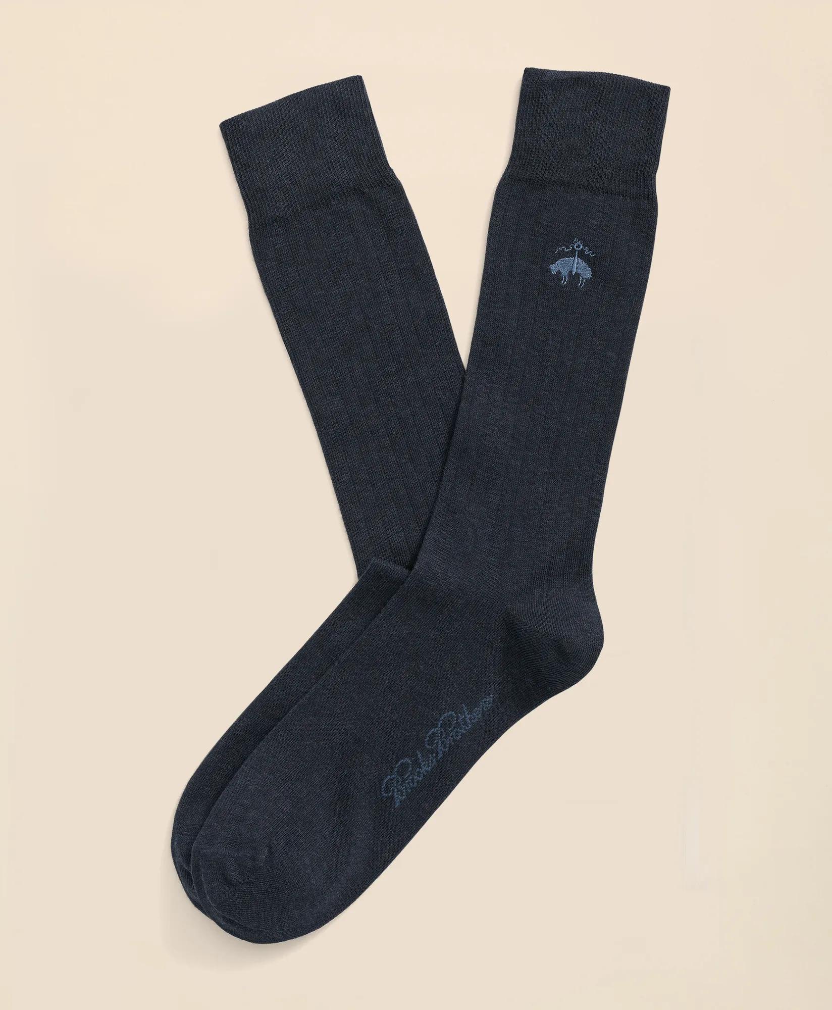 Cotton Blend Ribbed Socks, image 1