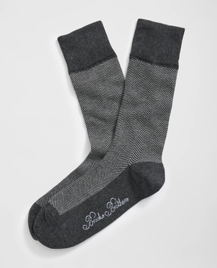 Cotton Blend Herringbone Socks