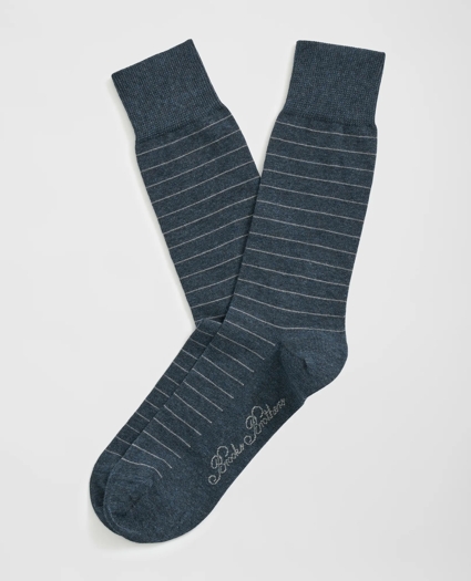 Cotton Blend Striped Socks