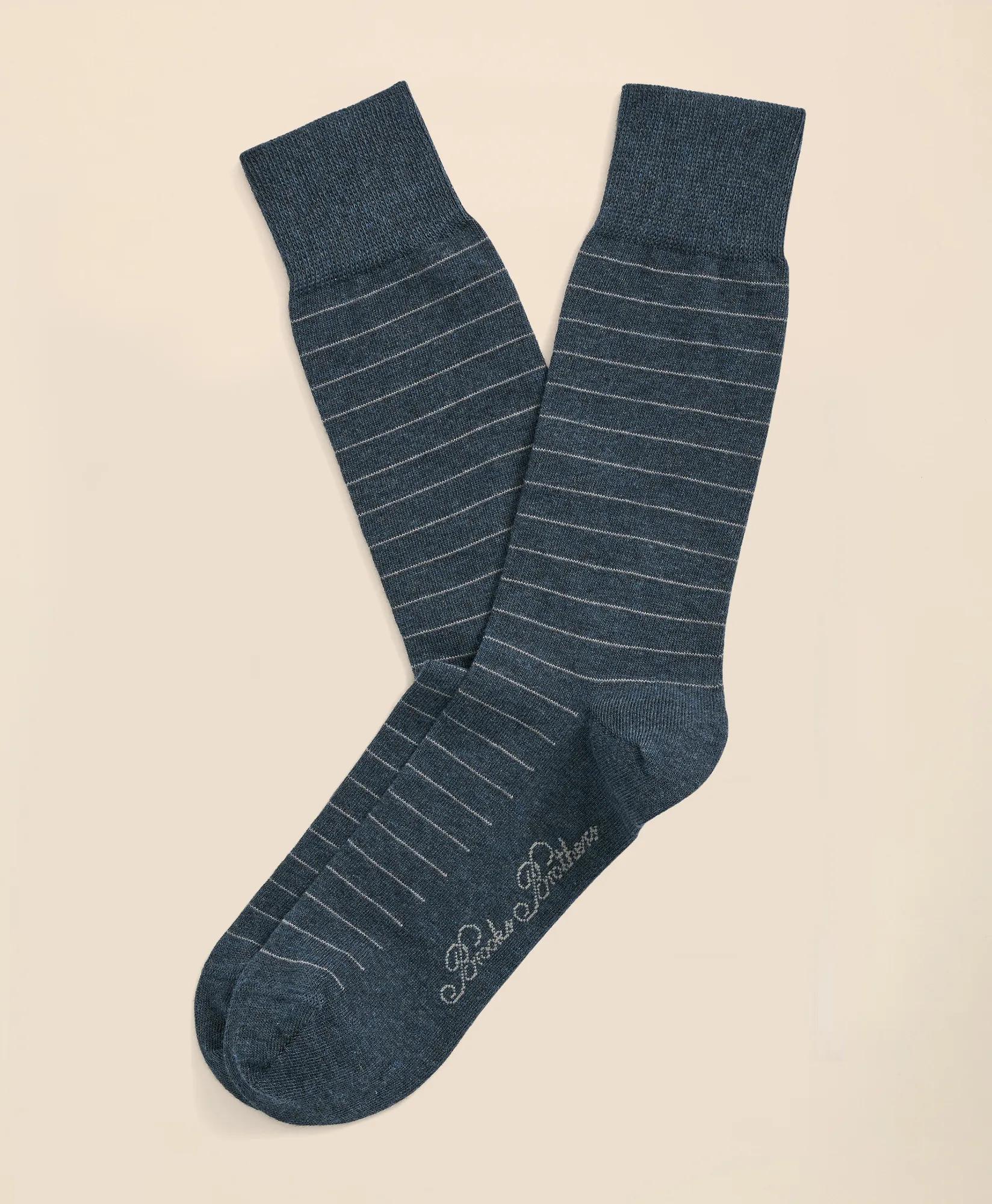 Cotton Blend Striped Socks, image 1