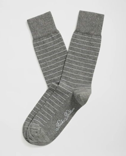 Cotton Blend Striped Socks