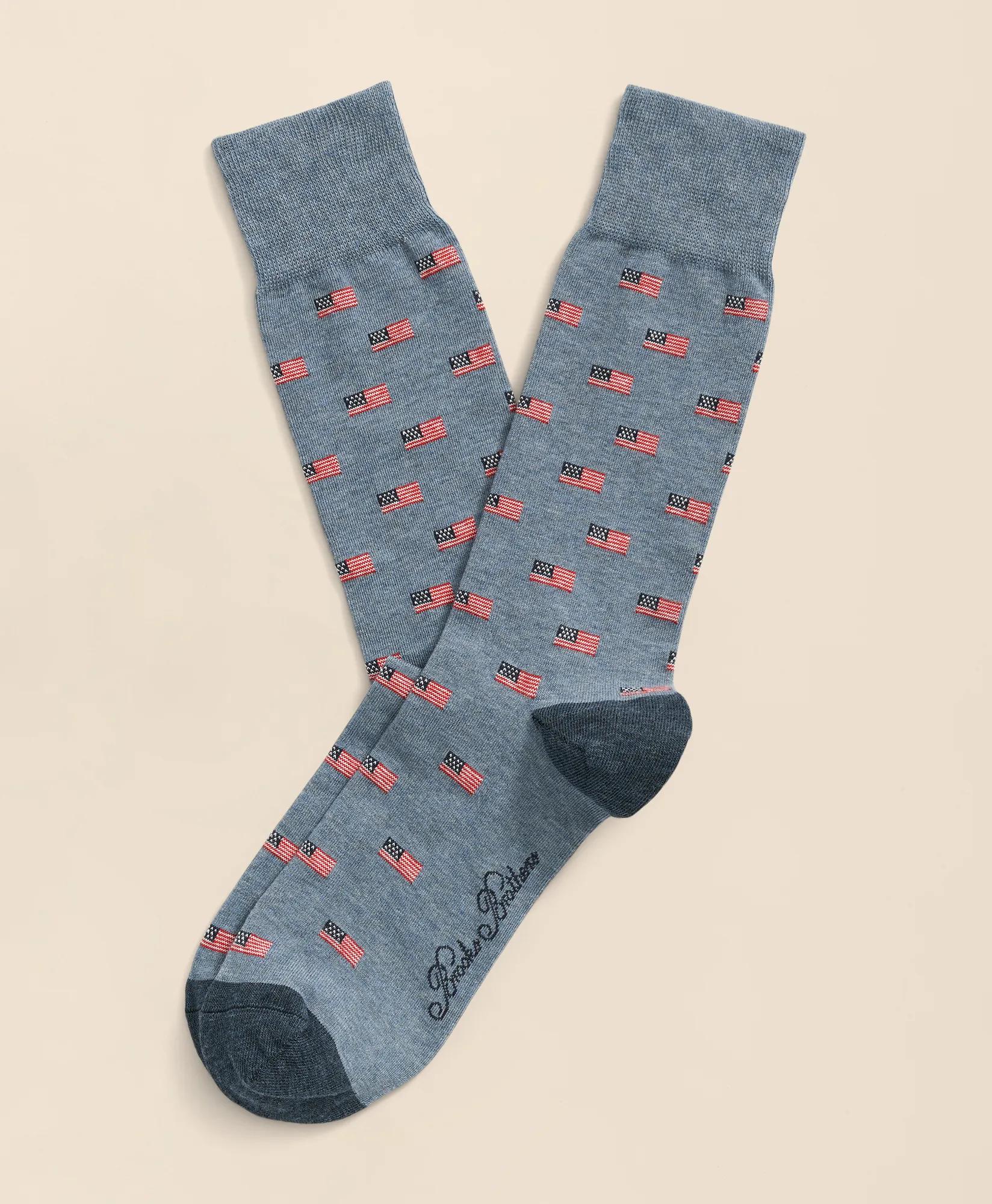 Cotton-Blend USA Flag Socks, image 1
