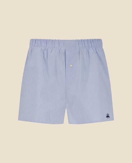 Slim Fit Cotton Broadcloth Striped Boxers, image 1