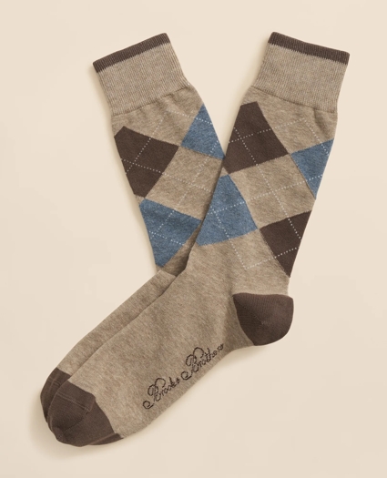 Cotton Blend Argyle Socks