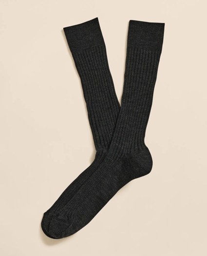 Merino Wool Blend Ribbed Socks