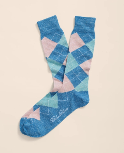 Cotton Blend Argyle Socks