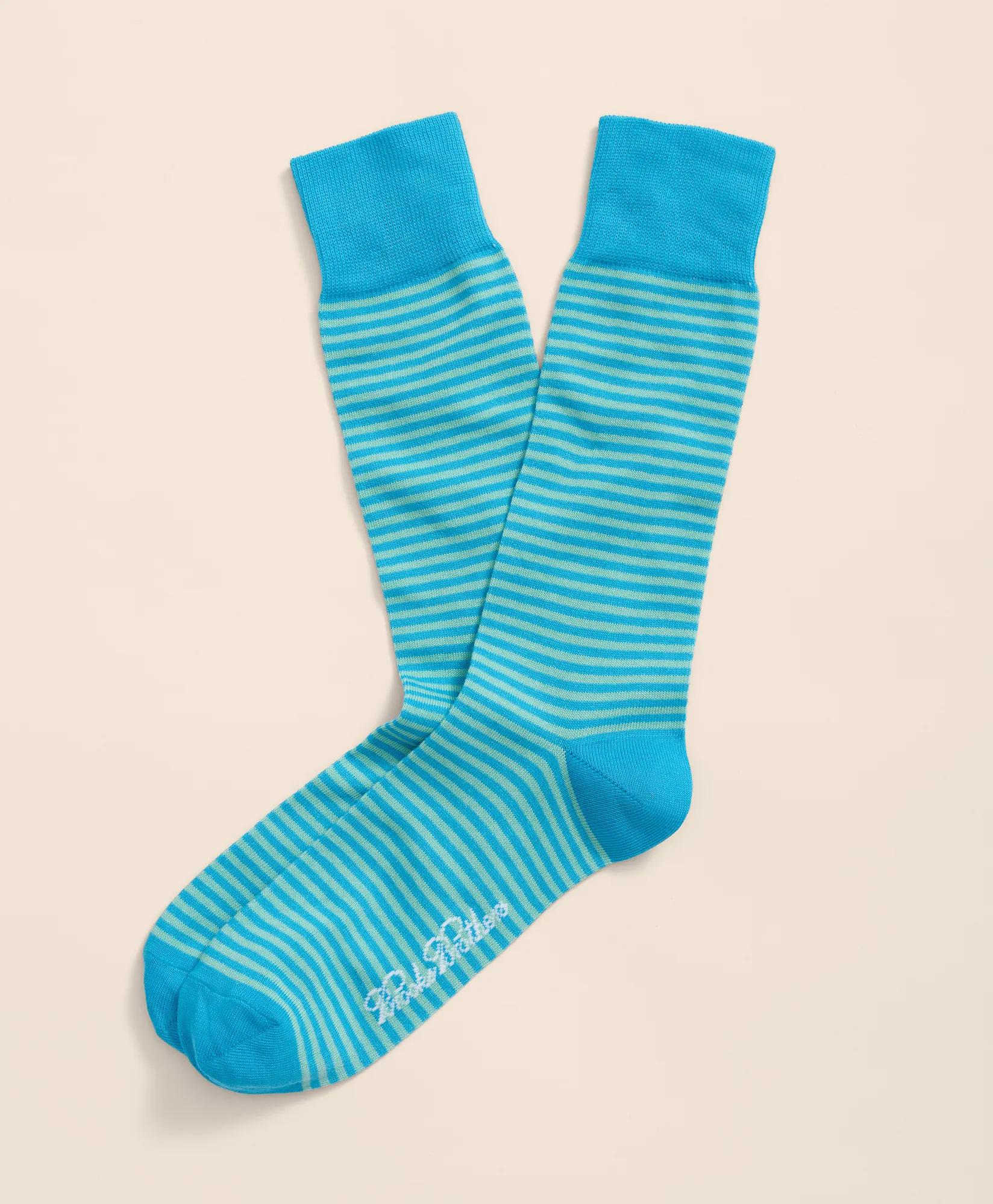 Cotton Blend Feeder Stripe Socks, image 1