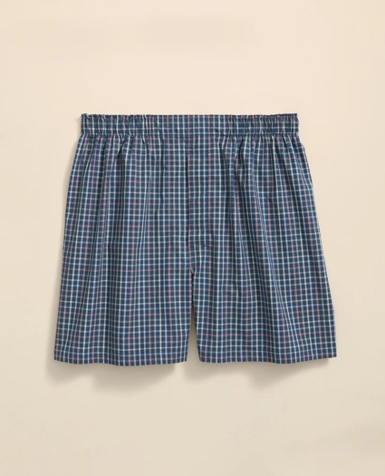 Cotton Broadcloth Multi-Windowpane Boxers, image 1