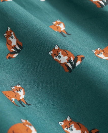 Cotton Broadcloth Fox Motif Boxers, image 2