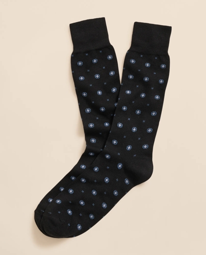 Cotton-Blend Foulard Socks