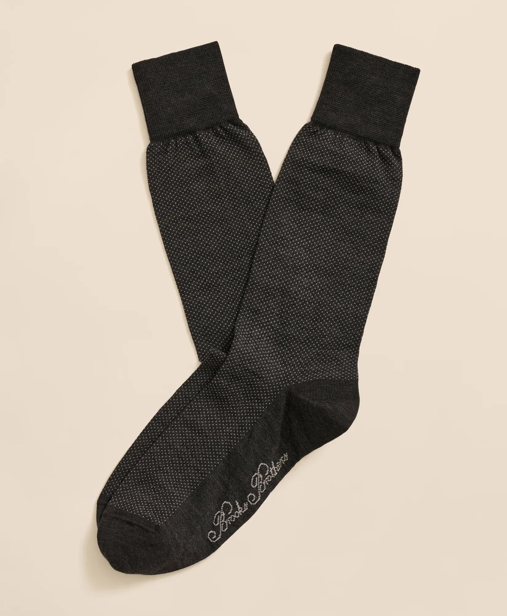 Cotton-Blend Birdseye Socks, image 1