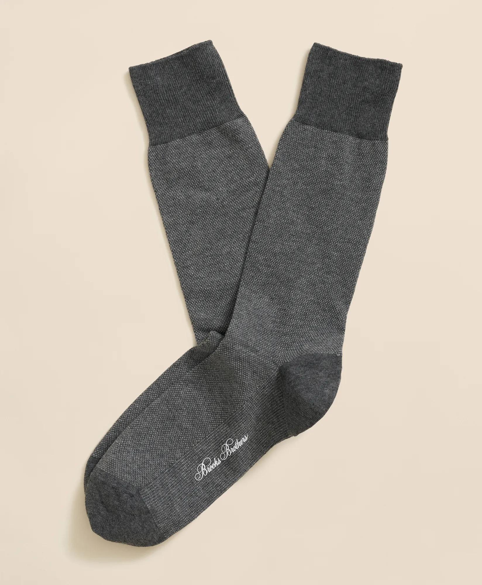 Cotton-Blend Birdseye Socks, image 1