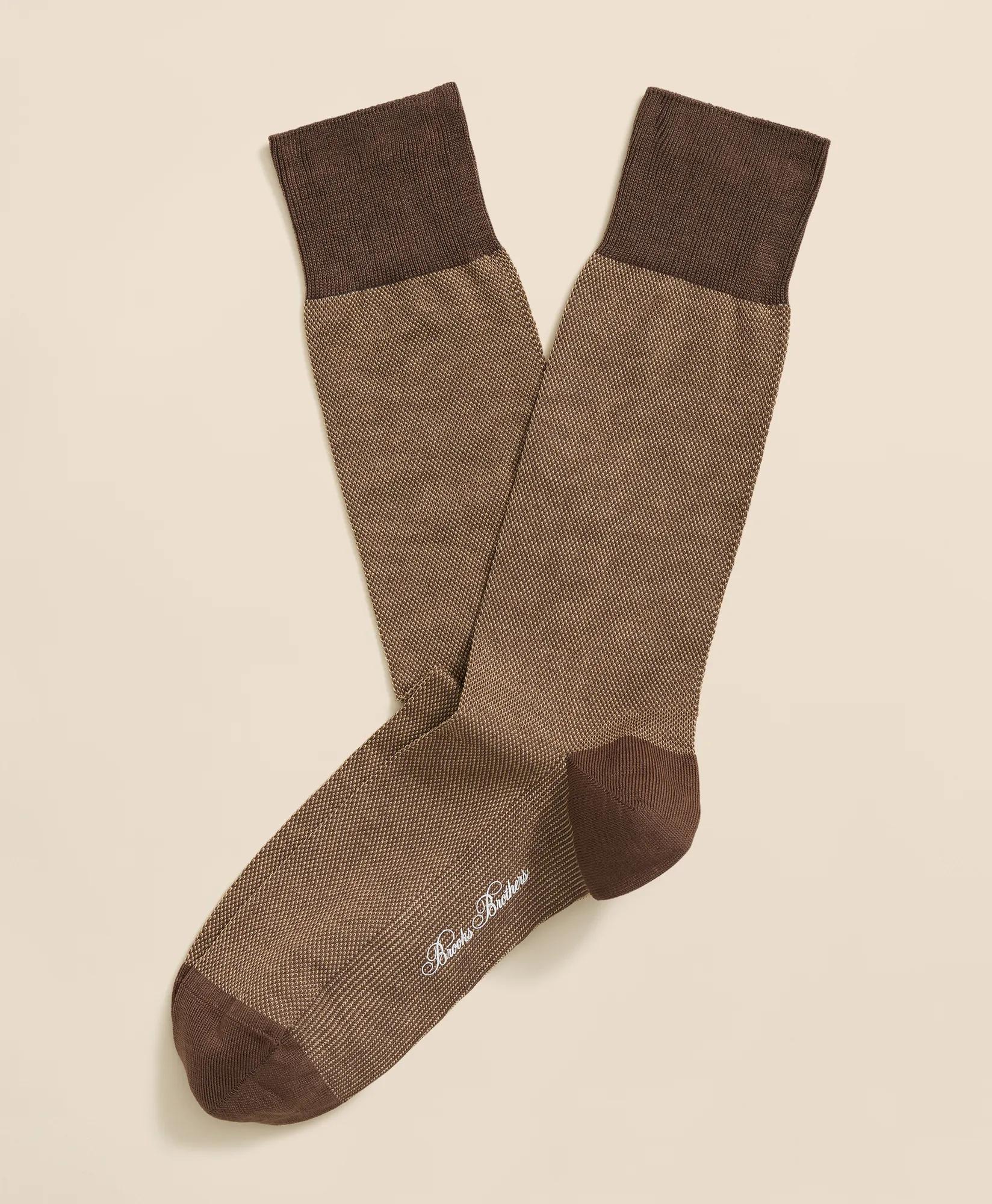 Cotton-Blend Birdseye Socks, image 1