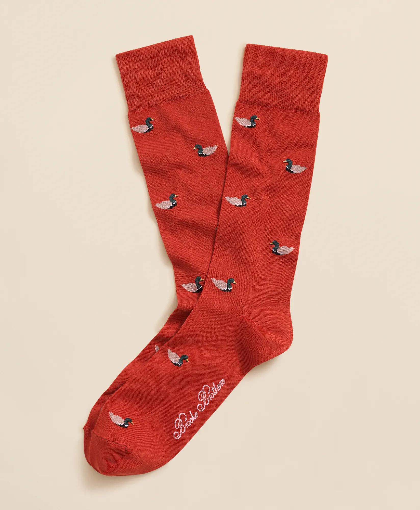 Cotton-Blend Mallard Socks, image 1