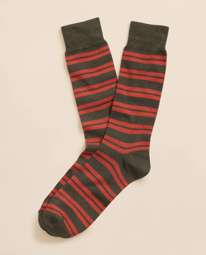 Cotton-Blend Double-Striped Socks