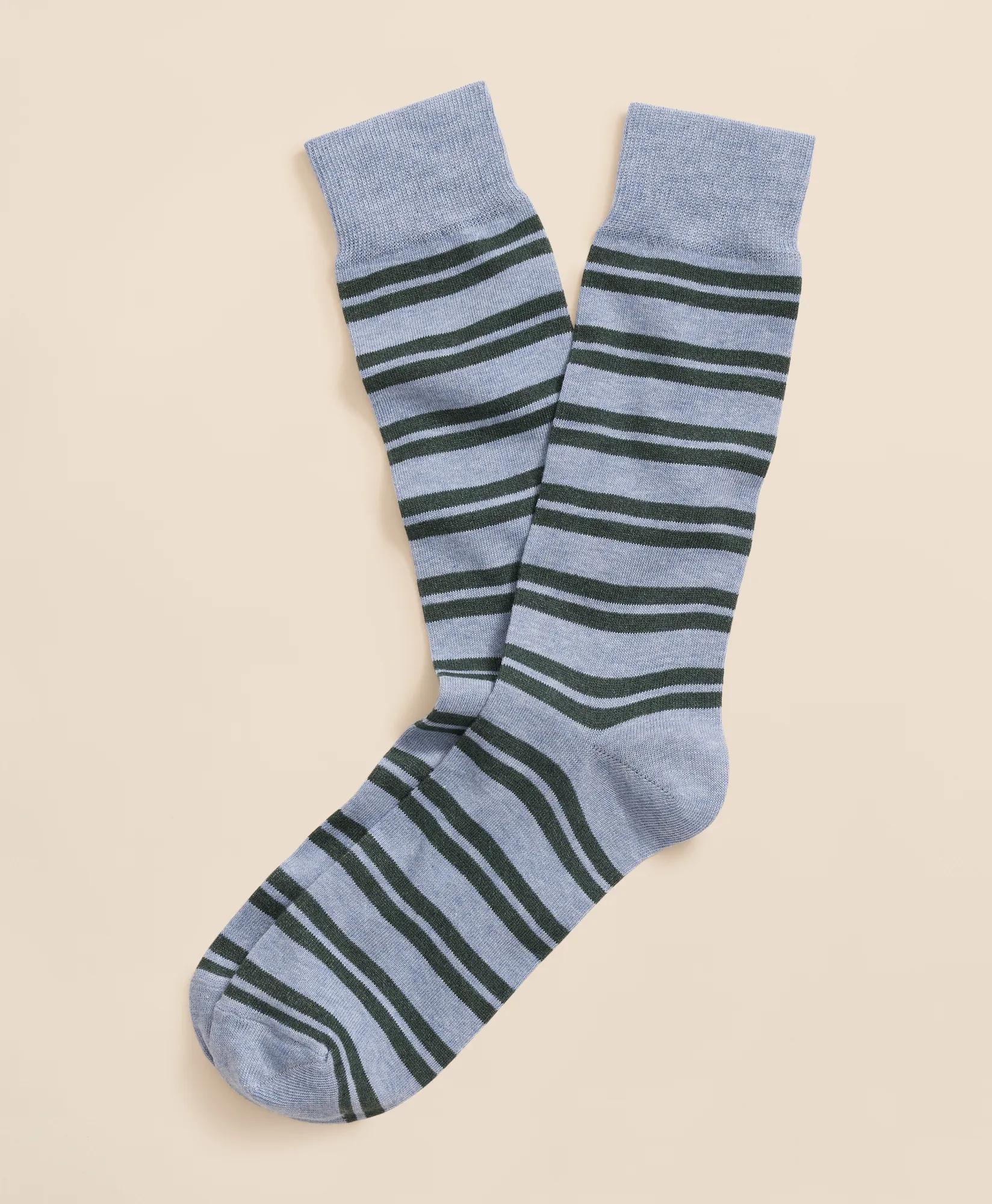Cotton-Blend Double-Striped Socks, image 1