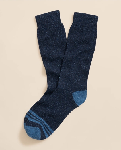 Wool-Blend Cap Toe Striped Socks