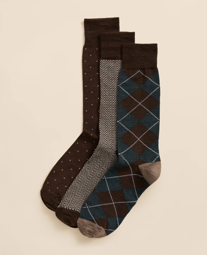 Wool-Blend Socks Patterned Gift Box, image 1