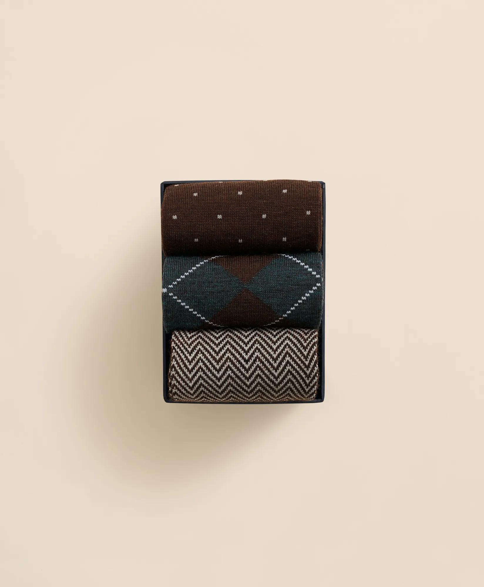 Wool-Blend Socks Patterned Gift Box, image 2