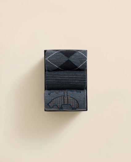 Wool-Blend Socks Patterned Gift Box, image 2