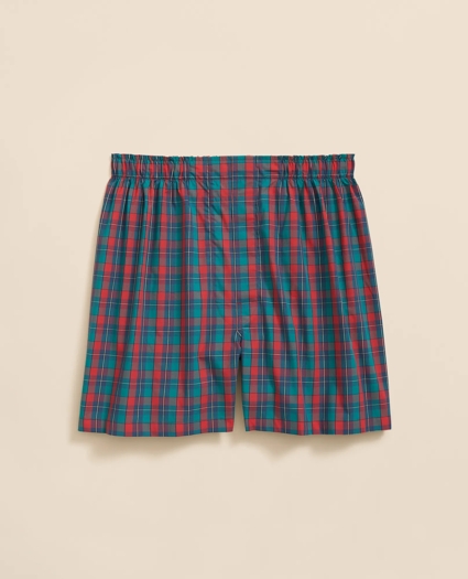 Cotton Broadcloth Multi Tartan Boxers, image 1