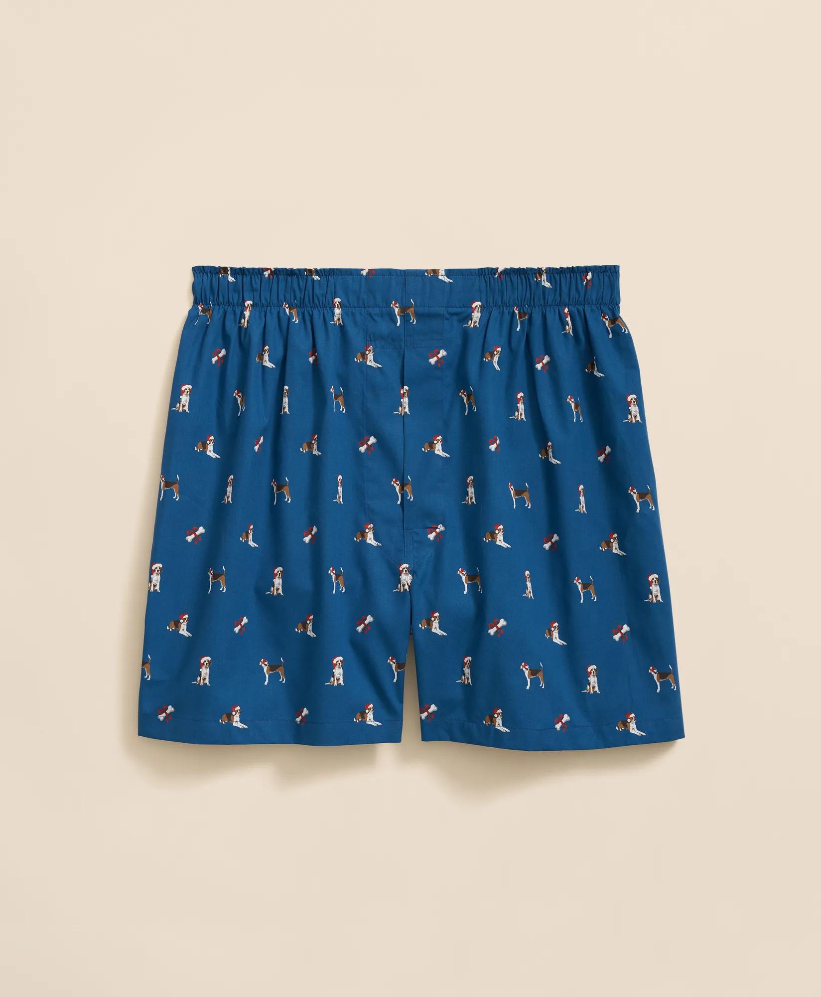 Cotton Broadcloth Holiday Dog Boxers, image 1