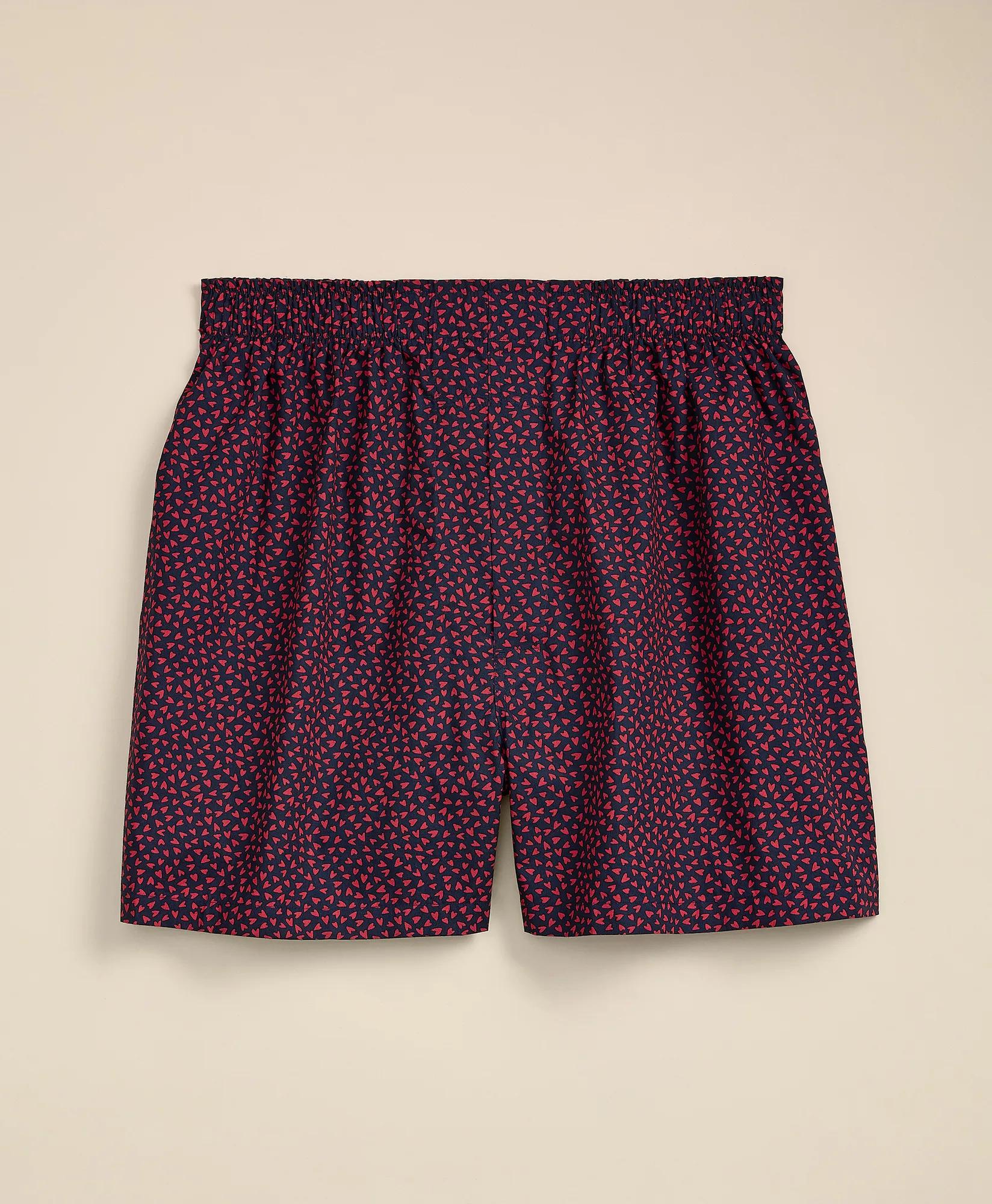 Cotton Broadcloth Heart Boxers, image 1