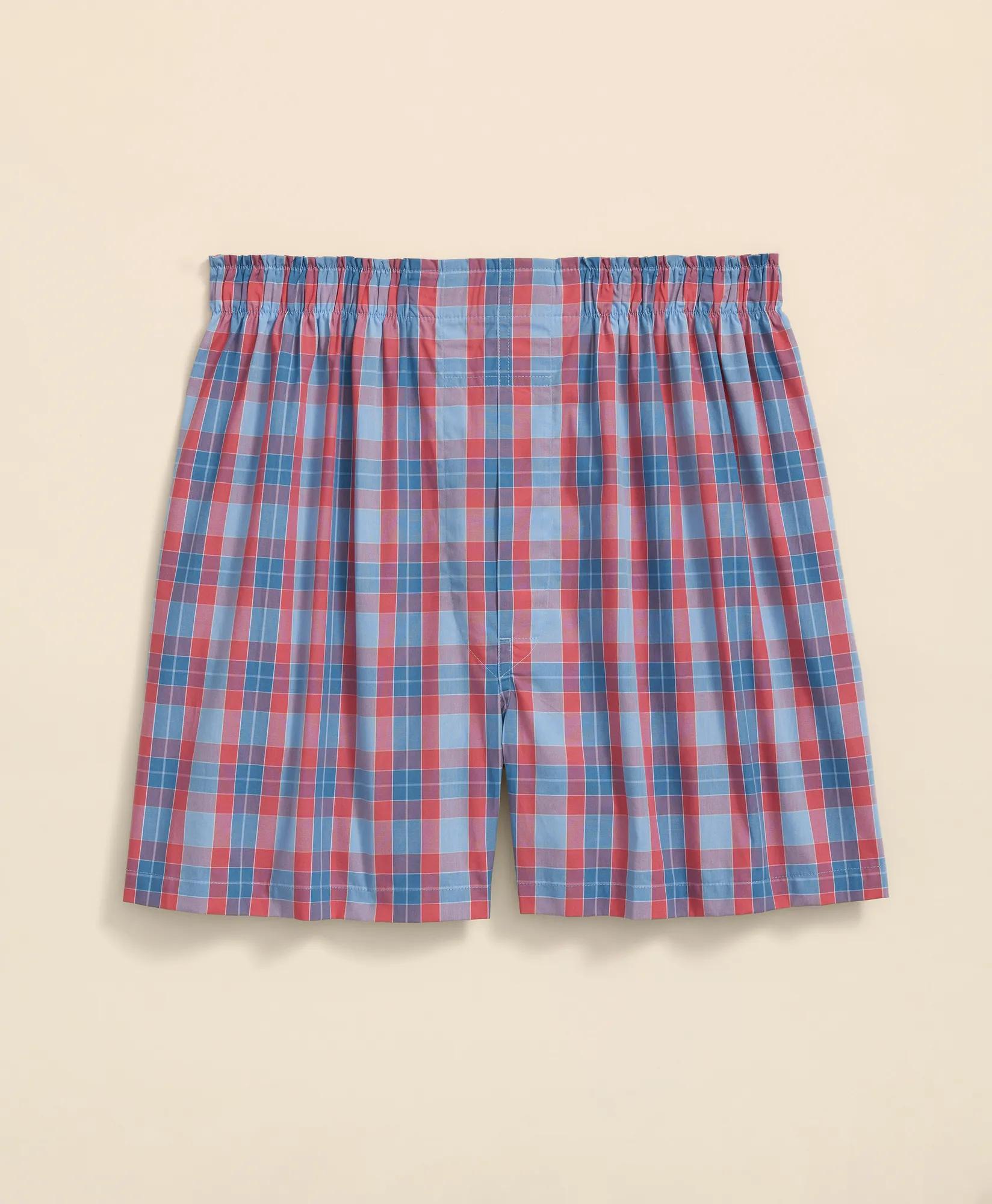 Cotton Broadcloth Check Boxers, image 1