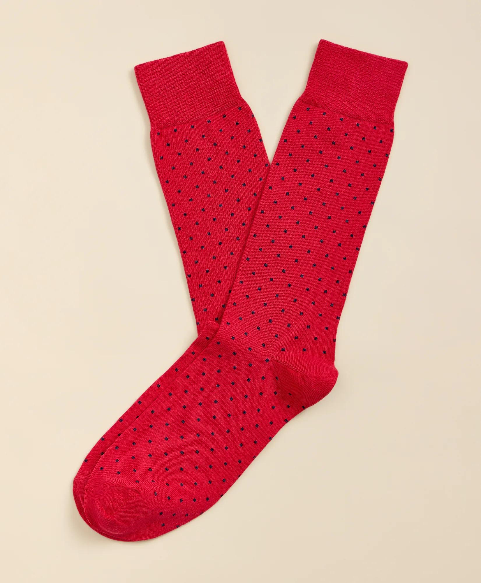Cotton-Blend Mini-Dot Socks, image 1