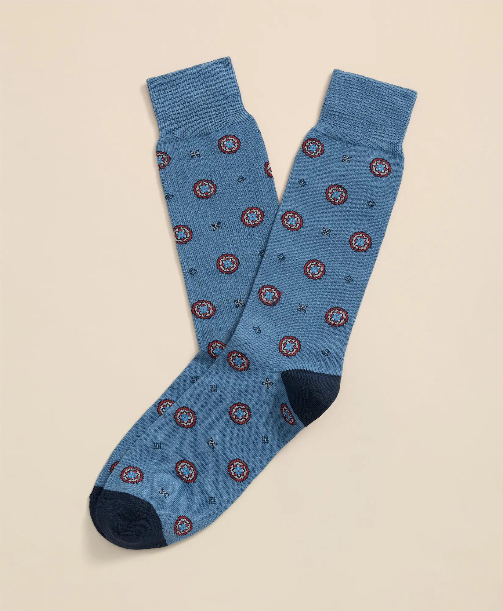 Cotton-Blend Foulard Socks, image 1