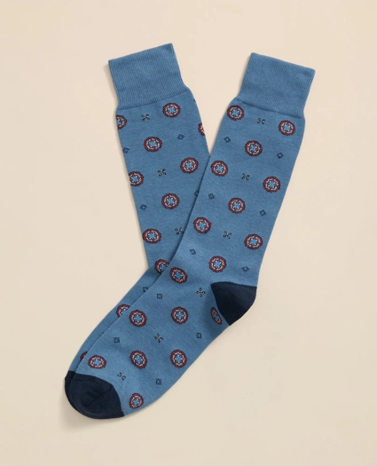 Cotton-Blend Foulard Socks