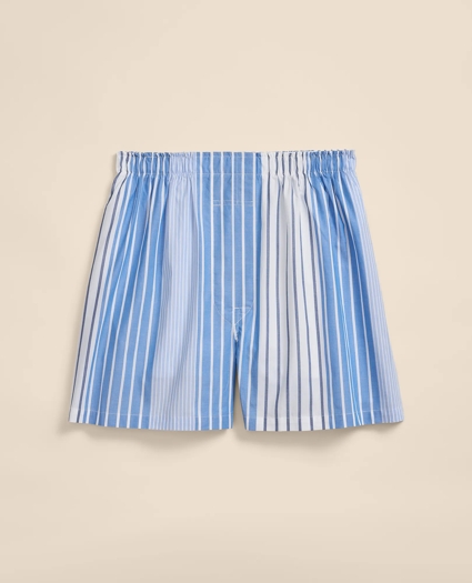 Cotton Poplin Stripe Boxers, image 1