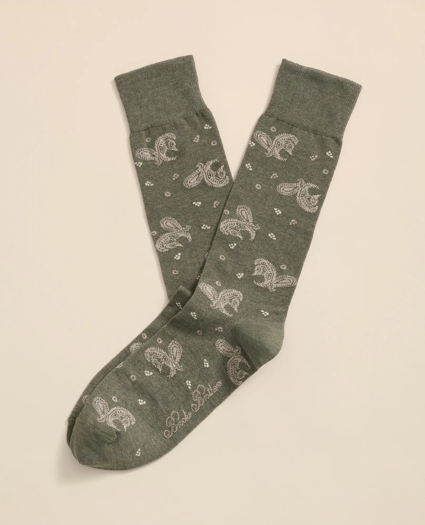 Cotton Blend Paisley Socks