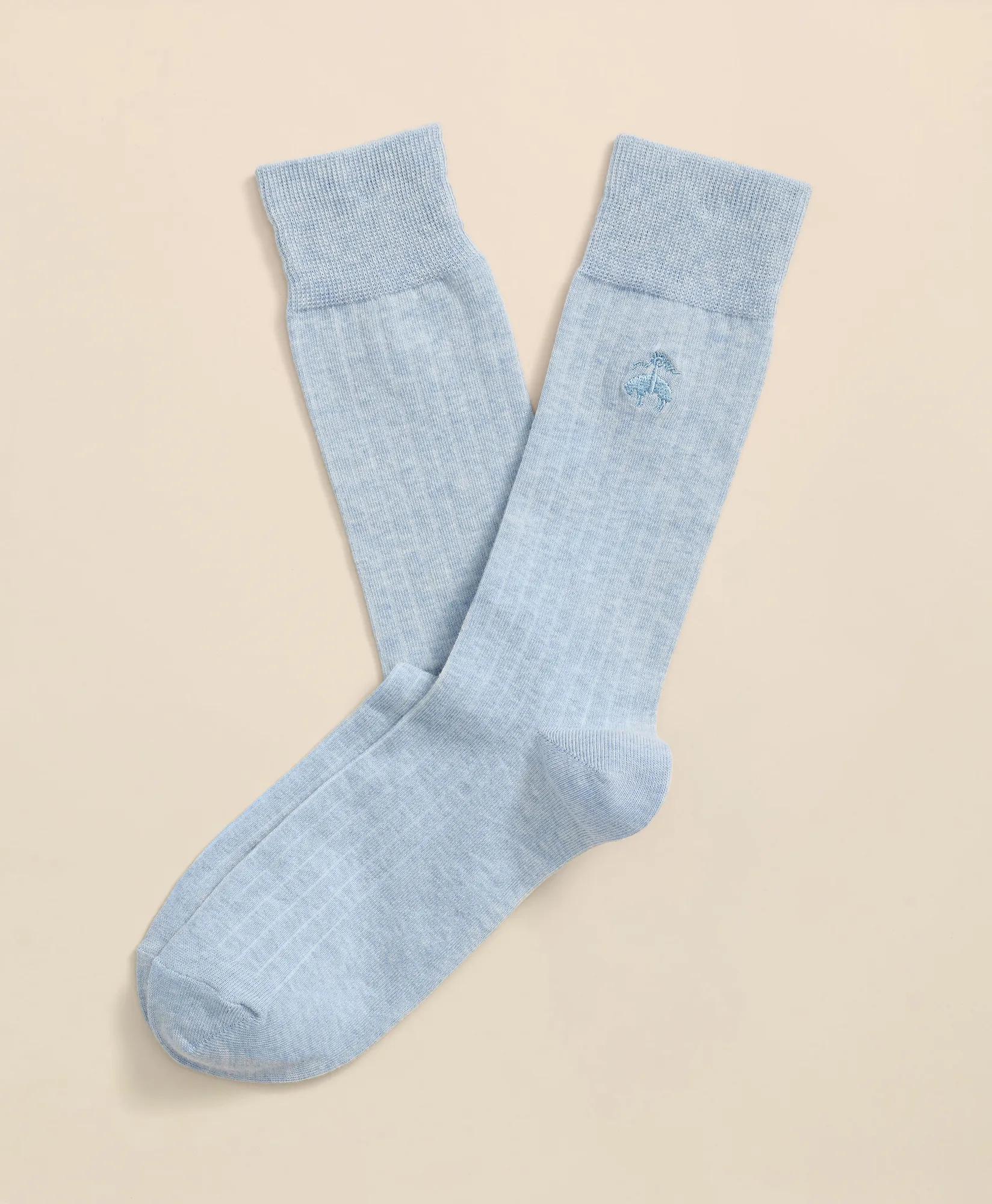 Cotton Blend Ribbed Socks, image 1