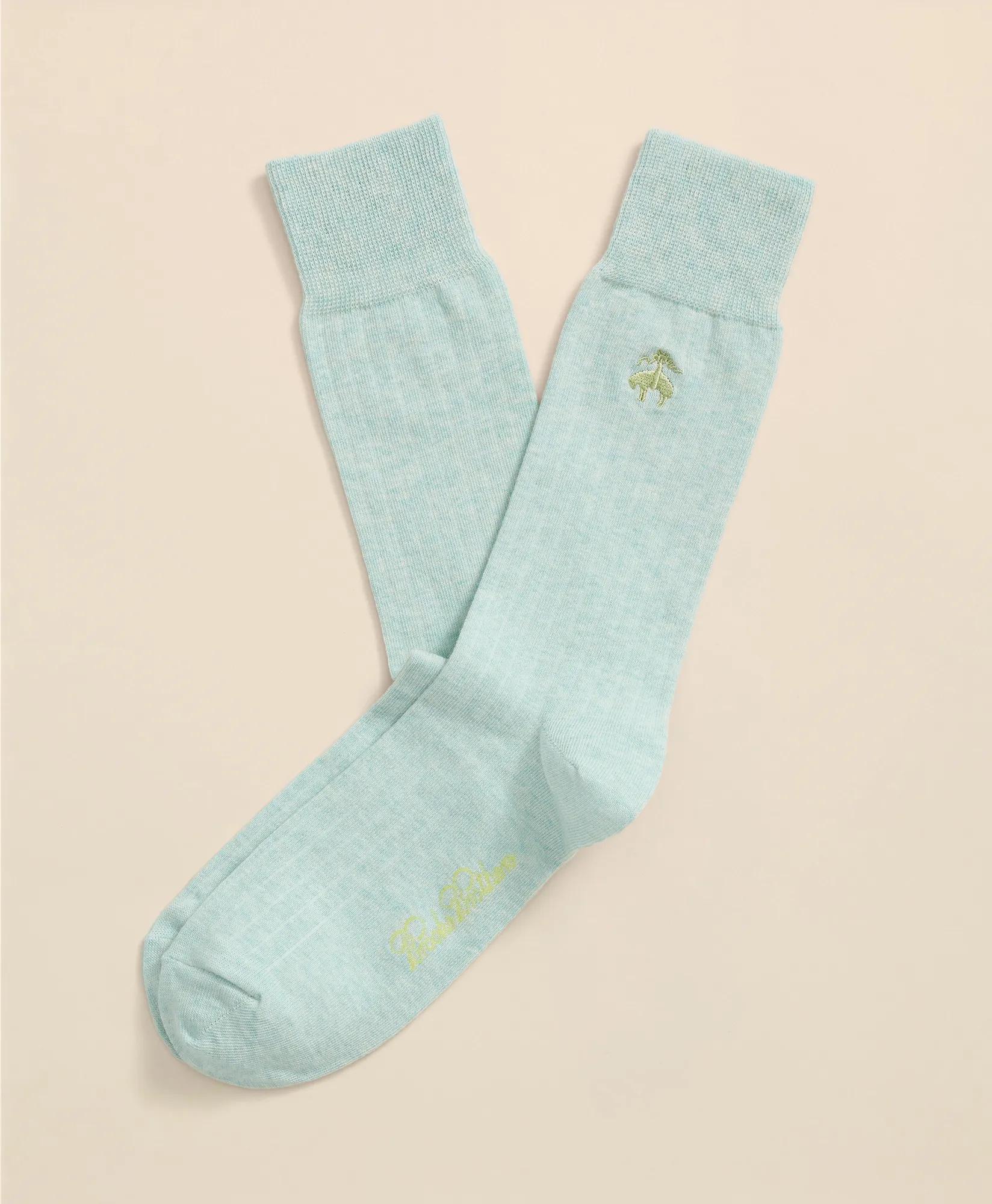 Cotton Blend Ribbed Socks, image 1