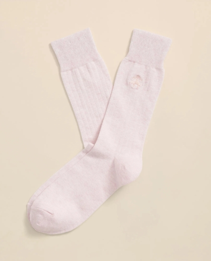 Cotton Blend Ribbed Socks