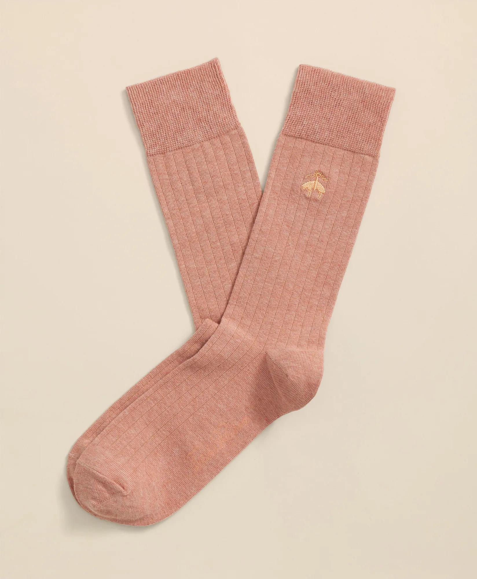 Cotton Blend Ribbed Socks, image 1