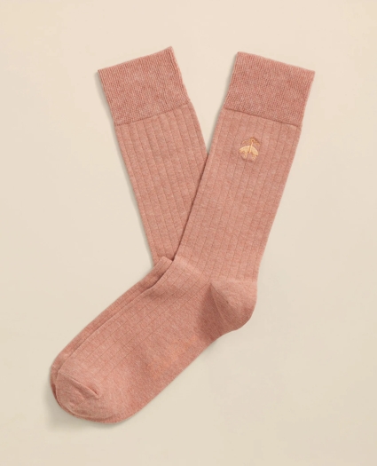 Cotton Blend Ribbed Socks
