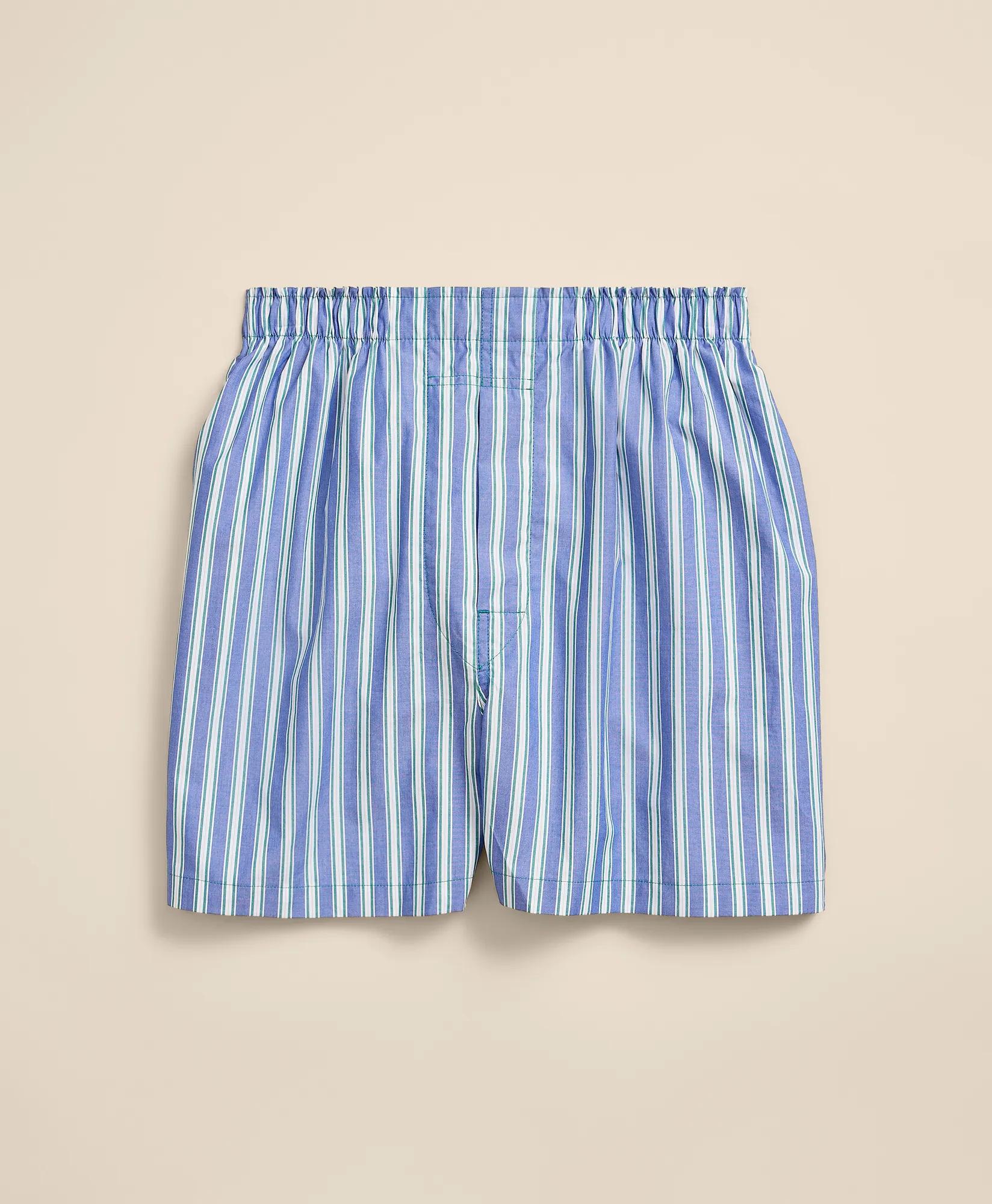 Cotton Broadcloth Pinstripe Boxers, image 1