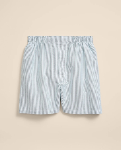 Cotton Oxford Stripe Boxers, image 1