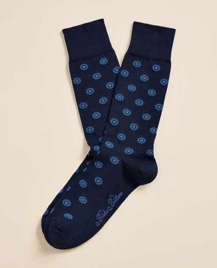 Cotton-Blend Floral Socks