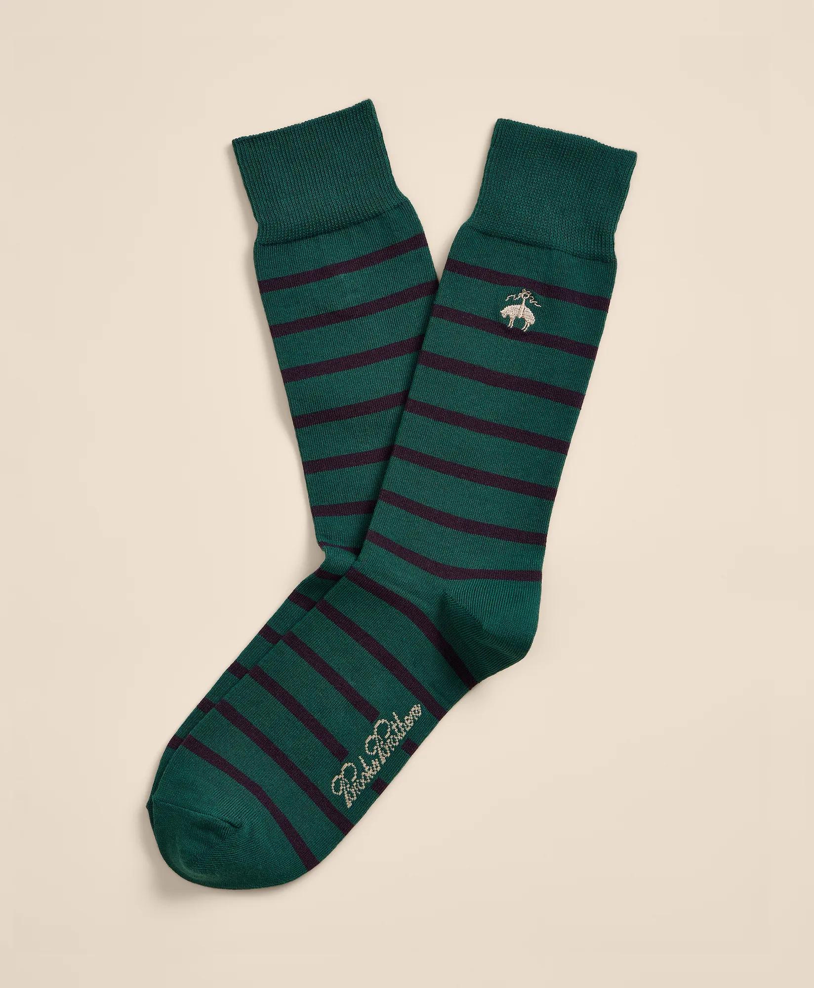 Cotton-Blend Mariner Stripe Socks, image 1