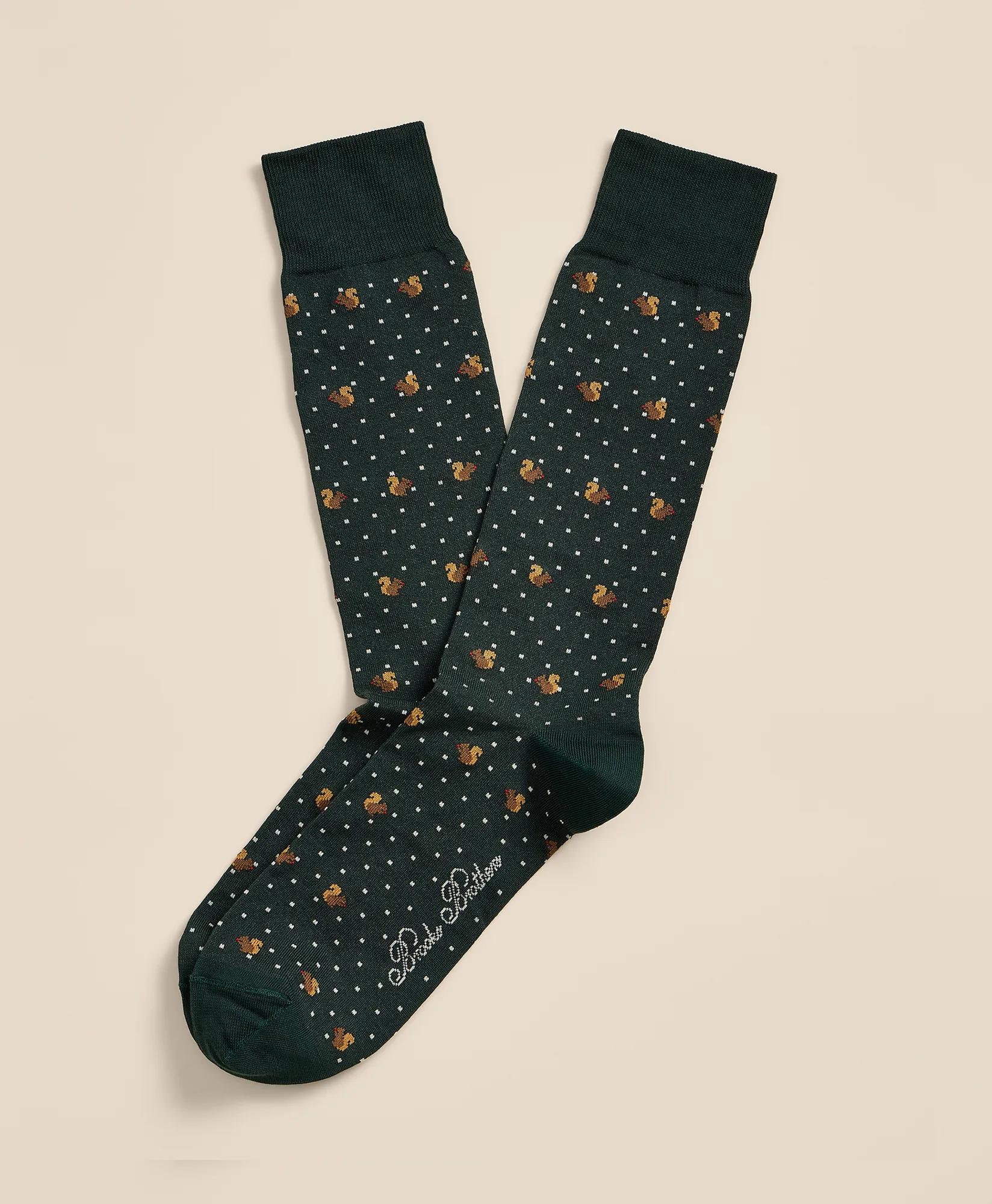 Cotton-Blend Squirrel Socks, image 1