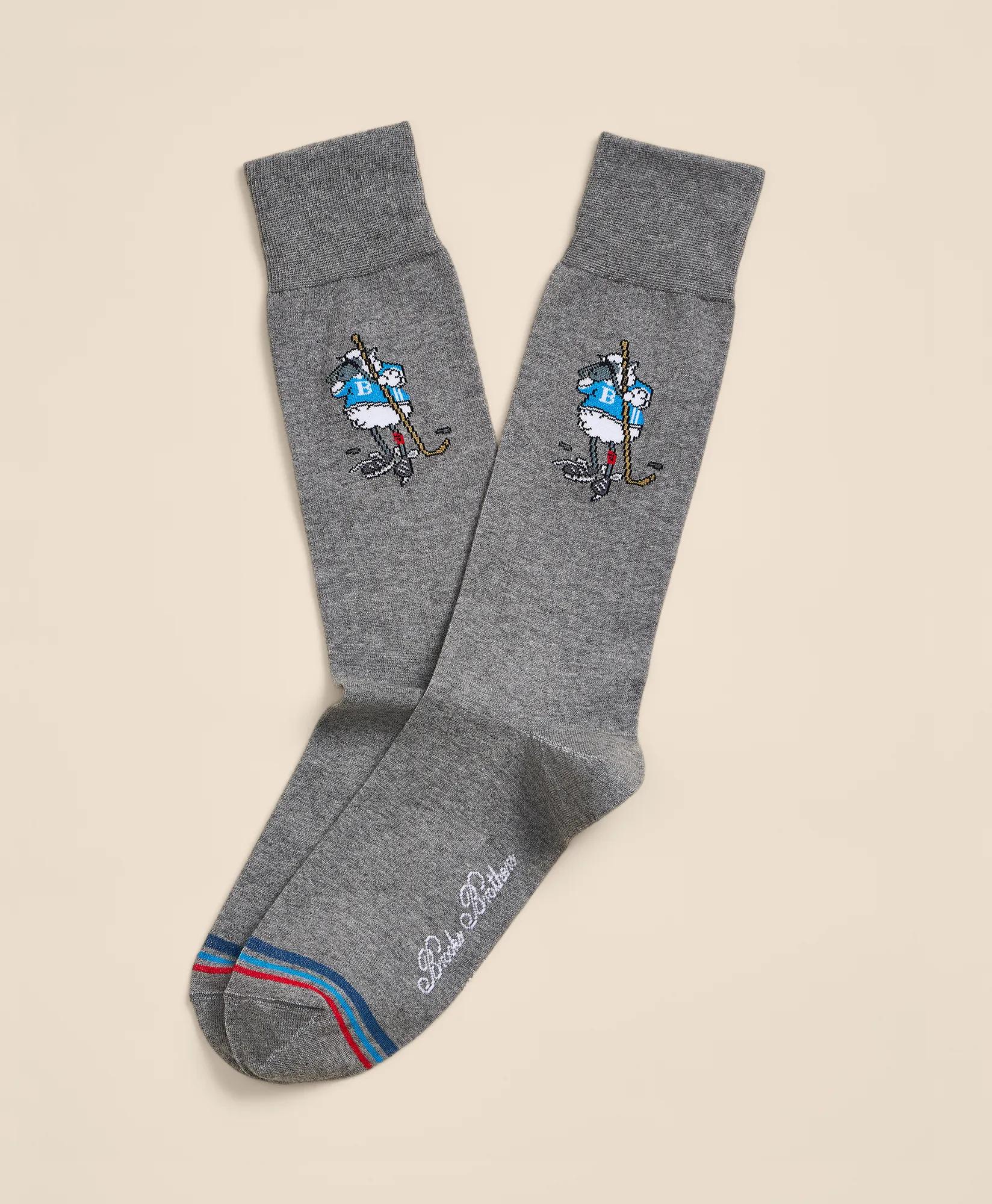 Cotton-Blend Hockey Henry Socks, image 1