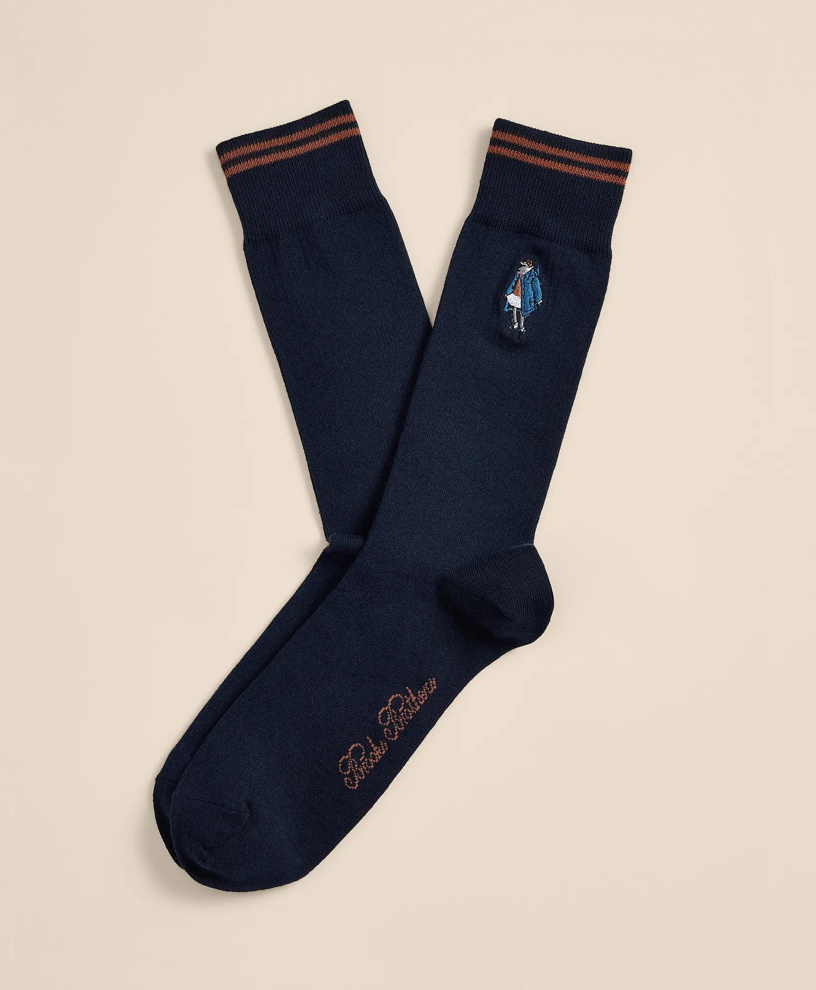 Cotton-Blend Henry Socks, image 1